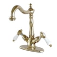 thumbnail image 1 of Kingston Brass KS1492BPL Robinet d'Évier de Récipient avec Plaque de Pont, PB, 1 of 1