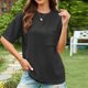 thumbnail image 1 of Fiudx Tops para Mujer Camiseta Informal de Manga Corta con Cuello Redondo y Pantalón Corto para Mujer, Blusa con Bolsillo, 1 of 7