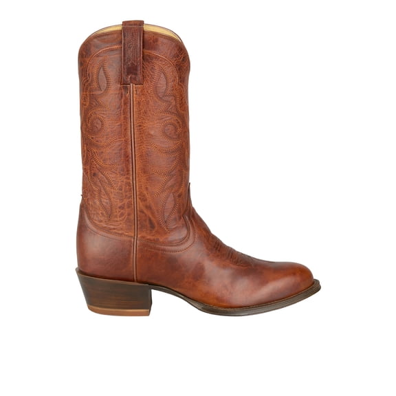 Tony Lama Mens Marco Embroidered Round Toe Pull On Cowboy Mid Calf Boots
