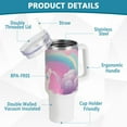 thumbnail image 4 of Unicorn Clouds in Rainbow 40 oz Tumbler with Handle Insulated&nbsp;Travel Mug&nbsp;Lid Straw Leak Proof Steel Vacuum Water Bottles Glasses Fits in Car Cup Holder, 4 of 7