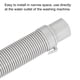 thumbnail image 5 of Manguera de desagüe para lavadora Uxcell, tubo de extensión de 1.5M de longitud y 38mm de diámetro interno en gris, 5 of 5
