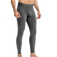 thumbnail image 2 of DPTALR George Men's Warm Fitness Yoga High Elasticity Tight Fitting Running Basketball Training Base Pants,Gray,Big and Tall Men M, 2 of 6