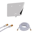 thumbnail image 3 of Cables Direct Online 15FT Black RG6 Coax Cable & 45-Mile Indoor Digital HDTV Antenna Combo – Flat Dual-Color VHF/UHF TV Antenna with F-Type Coax Extension for Satellite, Cable TV, Free Local Channels, 3 of 7