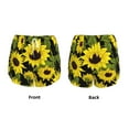thumbnail image 5 of Xecao's Sunflowers In Vintage for a double-layer running short for women, perfect for gym, tennis, and more, featuring a convenient pocket., 5 of 9