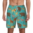 thumbnail image 2 of Goofa Cute Animals Printed Men's Swim Trunks Board Shorts Quick Dry Mens Swimming Trunks with Compression Liner,Breathable Fit Hawaii Beach Shorts-XX-Large, 2 of 9
