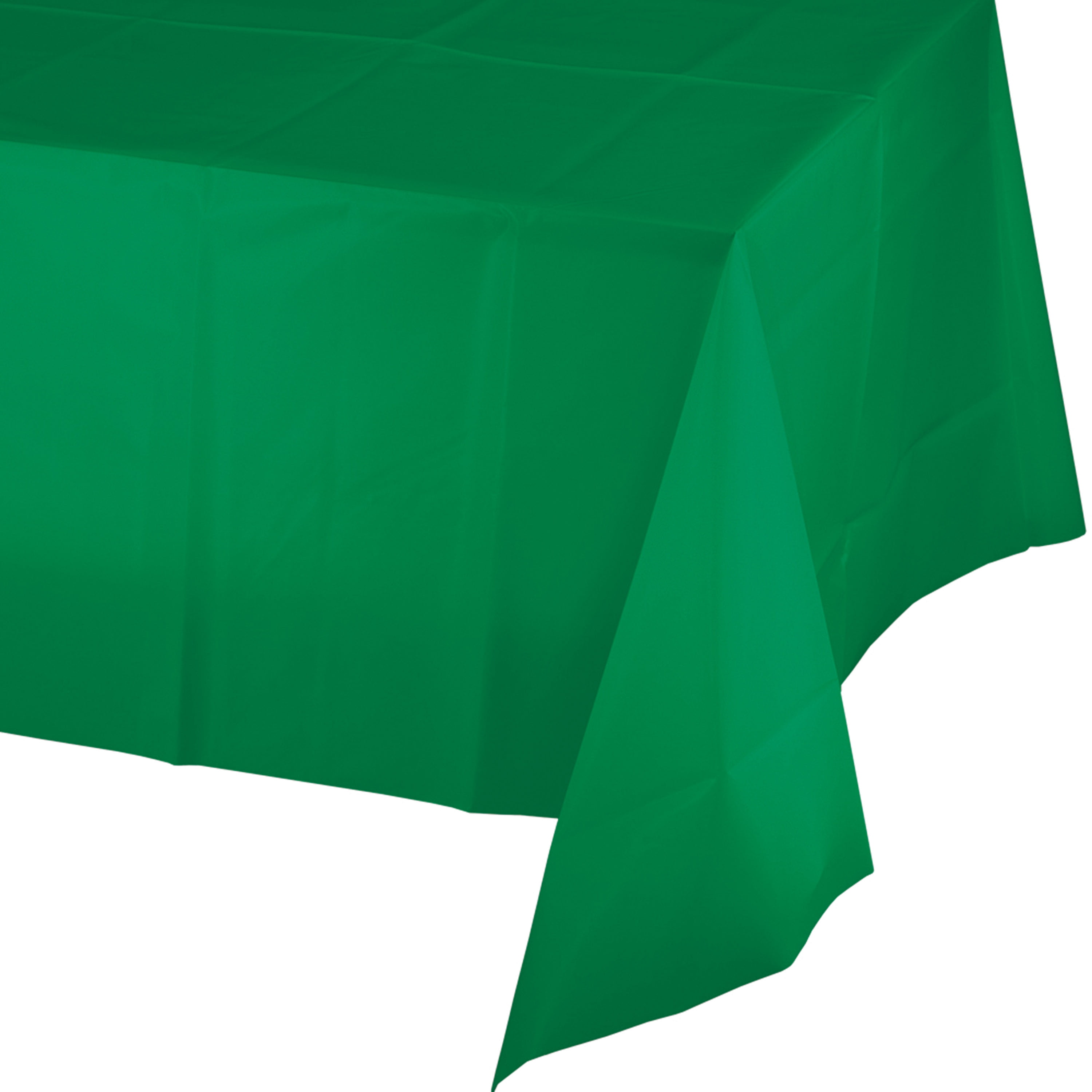 Emerald Green Plastic Tablecloths, 3 Count