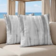 thumbnail image 5 of 16x16 Pillow Covers Set of 2, Light Gray Ombre Square Throw Pillow Covers for Couch/Sofa/Living Room, Modern Abstract Art Oil Painting Decorative Soft Pillowcases for Couch Throw Pillows, 5 of 9
