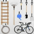 thumbnail image 5 of Garage Hooks - Heavy Duty Steel Garage Storage Hooks - Wall Mount Garage Hanger with Non-skid Coating - Utility Hooks for Garden Tools, Ladders, Bikes, Bulky Items and More Equipment, 5 of 7