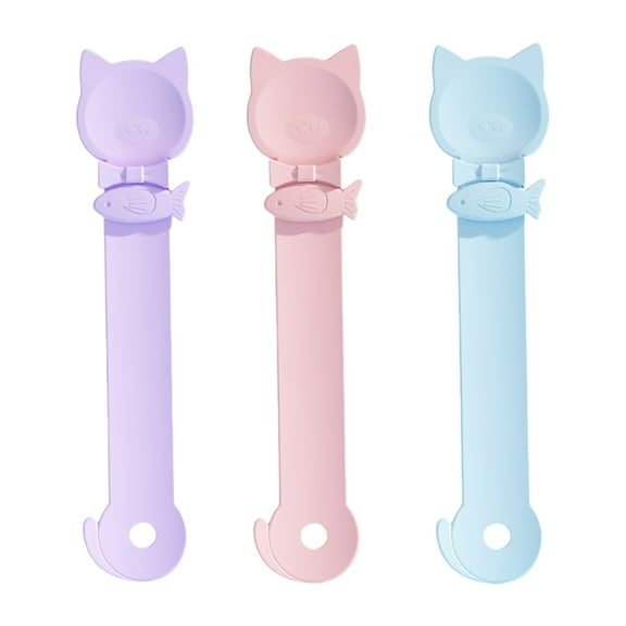 3Pieces Pet Food Squeezer Feeder for Cats Treat Stick Squeezer Wet Food Feed Control Spoon Pet Wet Feeder Food Dispenser