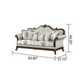 thumbnail image 5 of Gloria Traditional Style 2PC button tufted Living Room Set in Ivory, 5 of 10