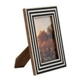 thumbnail image 2 of 4" x 6" Decorative Photo Frame - Contemporary Polyresin Black and White Dimensional Line Design Picture Frame - Home or Office Decor - Family Photo Display, 2 of 5