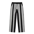 thumbnail image 4 of IWRICH Men's Striped Color Block Sweatpants Drawstring Elastic Waist Baggy Straight Leg Pants with Pockets Grey XL, 4 of 5