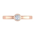 thumbnail image 3 of 1/4 Carat Bezel Set Diamond Solitaire Engagement Ring Band in 14K Rose Gold - IGI Certified (Ring Size 7.75), 3 of 6