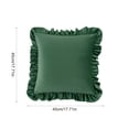 thumbnail image 3 of Yatlte Velvet Ruffle Throw Pillow Covers Couch, Decorative Pillowcases with Ruffles 18x18 Inch Solid Color Shabby Chic Farmhouse Cushion Cover for Living Room Sofa Bed, 3 of 6