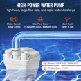 thumbnail image 3 of Utility Sink Pump Laundry Sink Drain Pump System 1/3 HP 1500 GPH 18ft Head, 3 of 7
