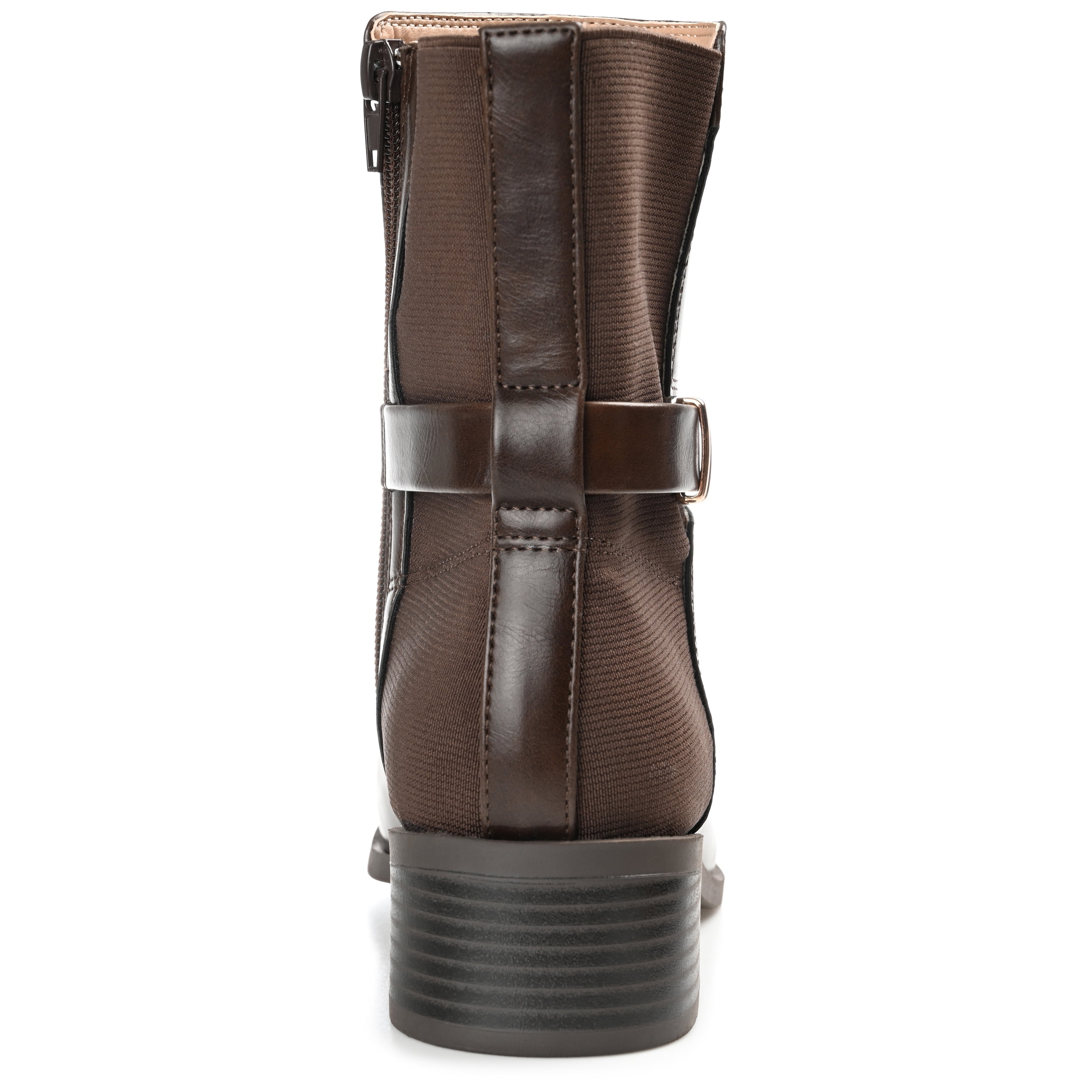 Journee Womens Aubrie Inside Zip Stacked Heel Booties, Widths Available