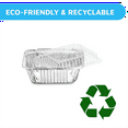 thumbnail image 2 of Disposable Takeaway Pan with Transparent Lid, Rectangular Aluminum Foil Tray, Tightly Sealed, 410ml Capacity, 2 of 6