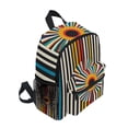 thumbnail image 2 of FORMRS School Backpack with Front Zippered Pocket 12" Student Travel Daypack, Geometric Stripes, 2 of 6
