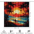 thumbnail image 2 of Hawaiian Style 4 Piece Shower Curtain Sets, with Non-Slip Rugs, Toilet Lid Cover And Bath Mat, for Bathroom Decor Set, 2 of 8