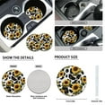 thumbnail image 6 of Uorisanigo Cow Print Sunflowers 10 Pieces Car Accessories Set Soft Elastic Automotive Seat Cover and Steering Wheel Cover and Seat Belt Cover and Water Cup Coaster Keychains Fit Most Car SUV, 6 of 7