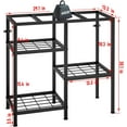thumbnail image 2 of Fish Tank Stand 20 Gallon Aquarium Stand Aquarium Turtle Tank Reptile Tank Stand with 3-Tier Small Metal Shelf Black, 2 of 6