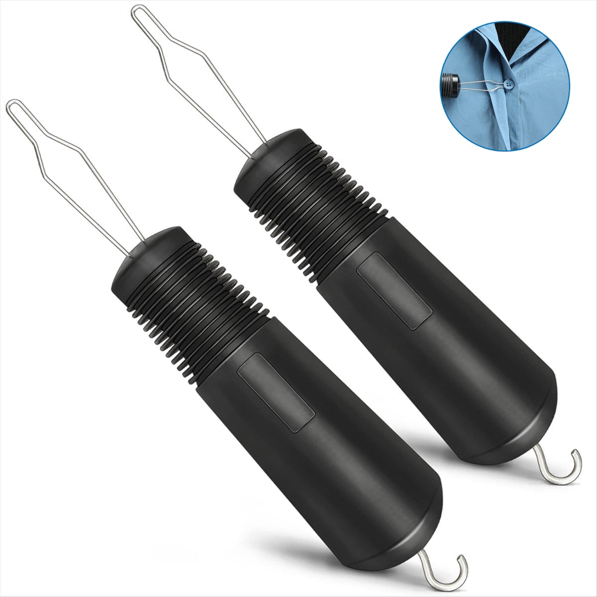 > JuniShu 2 Pack Button Hook and Zipper Pull Helper, Dressing Aid Assist Tool for Elderly, Arthritis, Limited Dexterity, One‑Handed Button Helper Tool