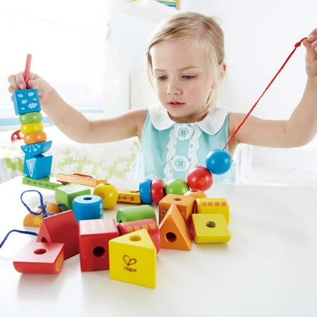 Hape String-Along Shapes Stacking Game, 32 Pieces