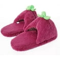 thumbnail image 3 of Cute Plush Fruit Pitaya Mangosteen Pineapple Slippers Kawaii avocado slippers for women (US 8-10, Mangosteen), 3 of 5