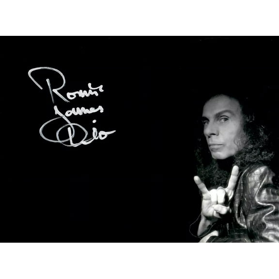 Black Sabbath Ronnie James Dio Promo Poster Wall Art Print facsimile autograph 11 x 17 Inch Poster