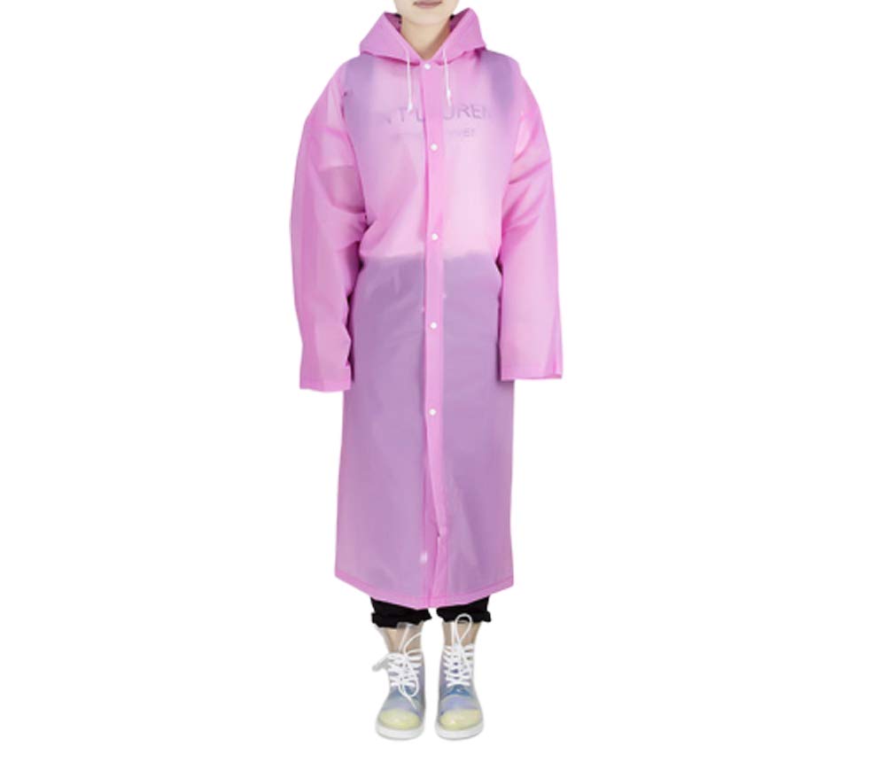 Multitrust New Womens Lady Dot Waterproof EVA Hooded Rain Jacket Poncho Raincoat Rainwear - image 1 of 1