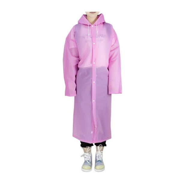 Multitrust New Womens Lady Dot Waterproof EVA Hooded Rain Jacket Poncho Raincoat Rainwear