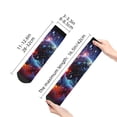 thumbnail image 4 of Pofeuu Outer Space Floating Numbers And Letters Print 30cm Socks, Adult Running Hiking Socks for Youth and Adult, 4 of 7