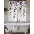 thumbnail image 4 of Purple Flowers Living Room Curtains 2 Panel, Spring Floral Elegant Pastoral Watercolor Cafe Window Treatment, Extra Long Farmhouse Bedroom Bathroom Kitchen Curtains Drapes 104"x72", 4 of 6