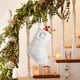 thumbnail image 1 of Calcetines navideños de seda blanca brillante, calcetines con letras de 23 cm, calcetines decorativos para chimenea, colgantes, 1 of 6