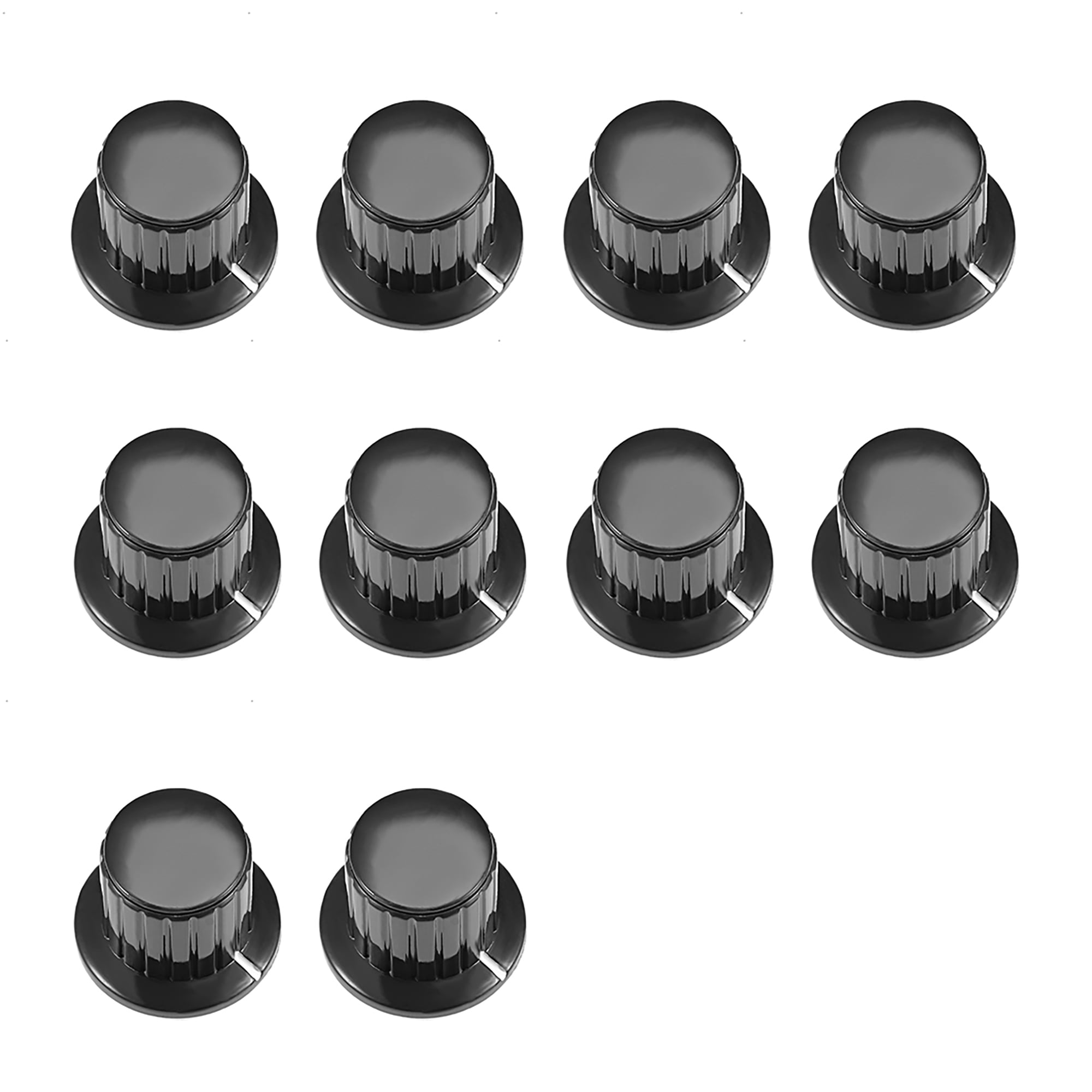 10Pcs 6mm Insert Shaft 25x19.5mm Plastic Potentiometer Rotary Knob Pots