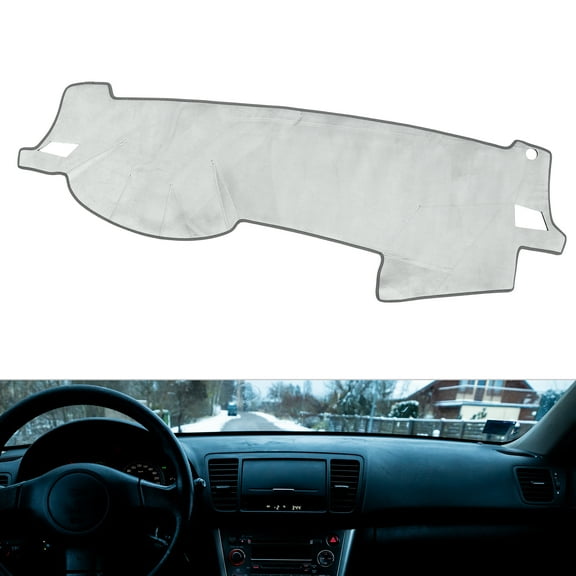 Dashboard Cover Anti-Slip/Anti Dust Dash Cover Mat Carpet for Subaru Outback 2005-2009 Flannel Gray