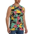 thumbnail image 2 of Bingfone Angry Shark Pattern Pattern Men's Tank Tops Workout Sleeveless Tee Shirts Running Beach Tanks for Men-Small, 2 of 8
