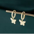 thumbnail image 4 of 925 Sterling Silver CZ Buffterfly Hoop Earrings for Women Teens Sparkling Butterfly Hoop Earrings Huggie Drop, 4 of 6