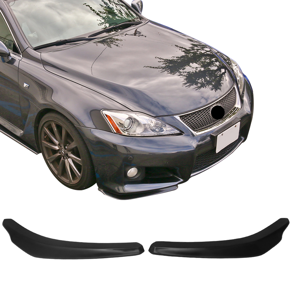 Ikon Motorsports Compatible with 06-14 Lexus IS250 IS350 ISF Ikon Style Front Bumper Lip 2 Piece PP
