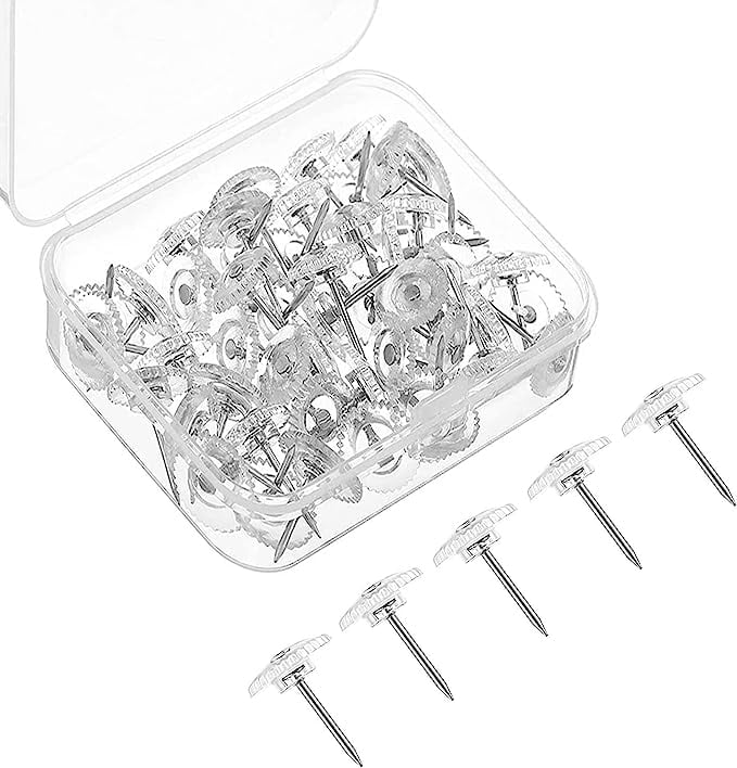 Tutuviw VinylCoated Thumbtacks for Cork Board, Flat Thumb Tacks for