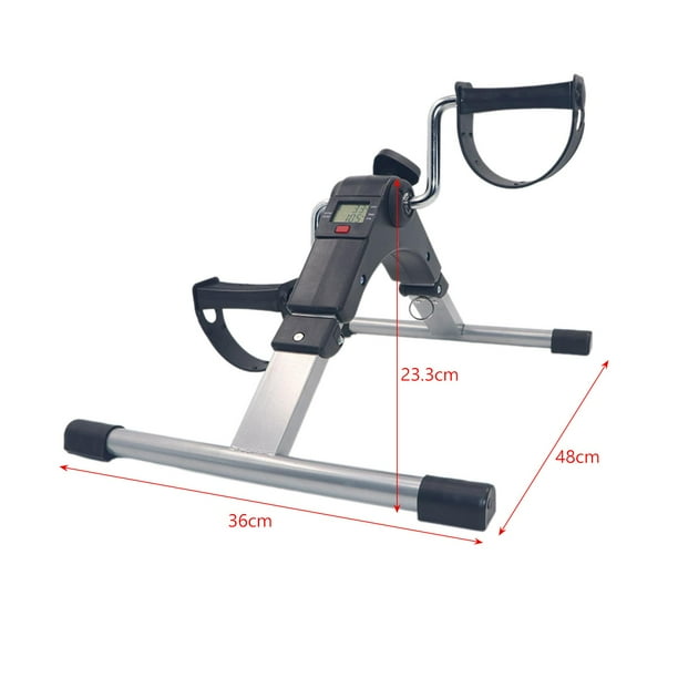 Almencla Folding Pedal Exercise Bike Arm Leg Pedal Exerciser Leg Arm Training Equipment Portable Foldable Trainer for Home Gym Fitness