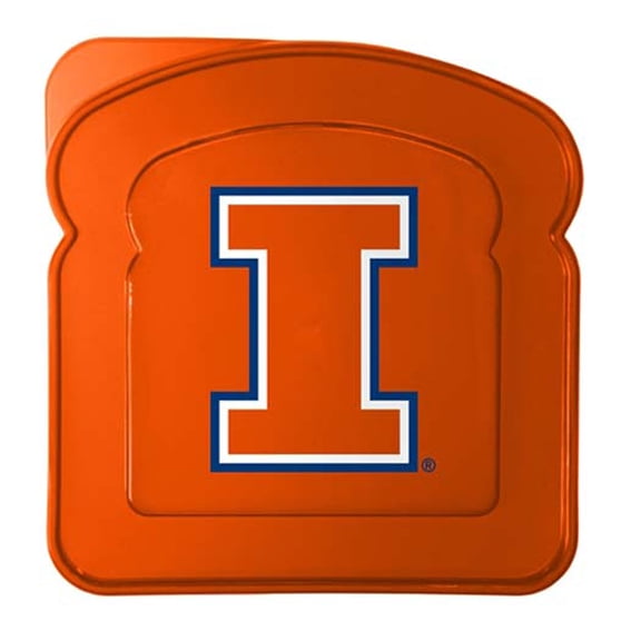 Illinois Fighting Illini Plastic Sandwich Container - Clear
