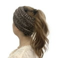 thumbnail image 4 of Jumpingount Diadema cálida, agradable a la piel, ligera, portátil, gorro de lana, gorros suaves de invierno, gorros elásticos retorcidos para Sombreros Café, 4 of 6