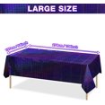 thumbnail image 2 of LAICAIW 8 Pack Iridescence Plastic Tablecloths Shiny Disposable Laser Rectangle Table Covers Holographic Foil Tablecloth Iridescent Party Decoration Birthday Bridal Wedding Christmas 54" x 108"(Purp, 2 of 7