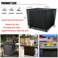 thumbnail image 2 of POMER Fire Pit Cover,Square Waterproof Firepit Cover for Outdoor Fire Table,Black - 30x30x25inch, 2 of 7