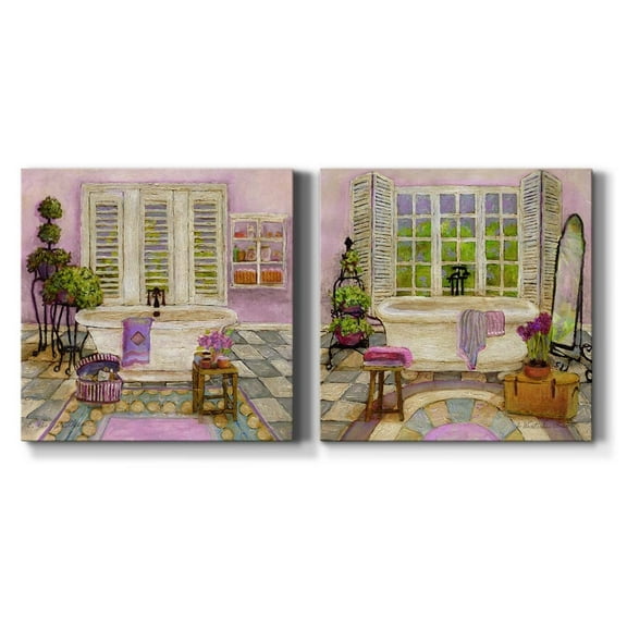 Simple Nature III - Premium Gallery Wrapped Canvas - Ready to Hang Set of 2 - 10 x 10 Each