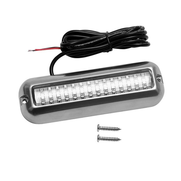 TFixol 2 Pcs Acier Inoxydable 42 DEL Étanche IP68 Lumière sous-Marine pour Bateaux, 10-30 V C.c., Angle de Faisceau 120°, 5,6 W, Options Blanc/bleu/rouge/vert, 130x41,5x23,5 mm