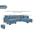 thumbnail image 3 of American Furniture Classics Bluebell U Shaped Sectional with 4 Throw Pillows, 3 of 10