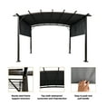 thumbnail image 4 of Perfect Garden 12' L x 9' W Outdoor Patio Steel Frame Pergola with Retractable Canopy Shade, Color Grey, 4 of 5
