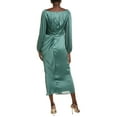 thumbnail image 2 of Lela Rose womens  Draped Midi Dress, 8, Green, 2 of 3